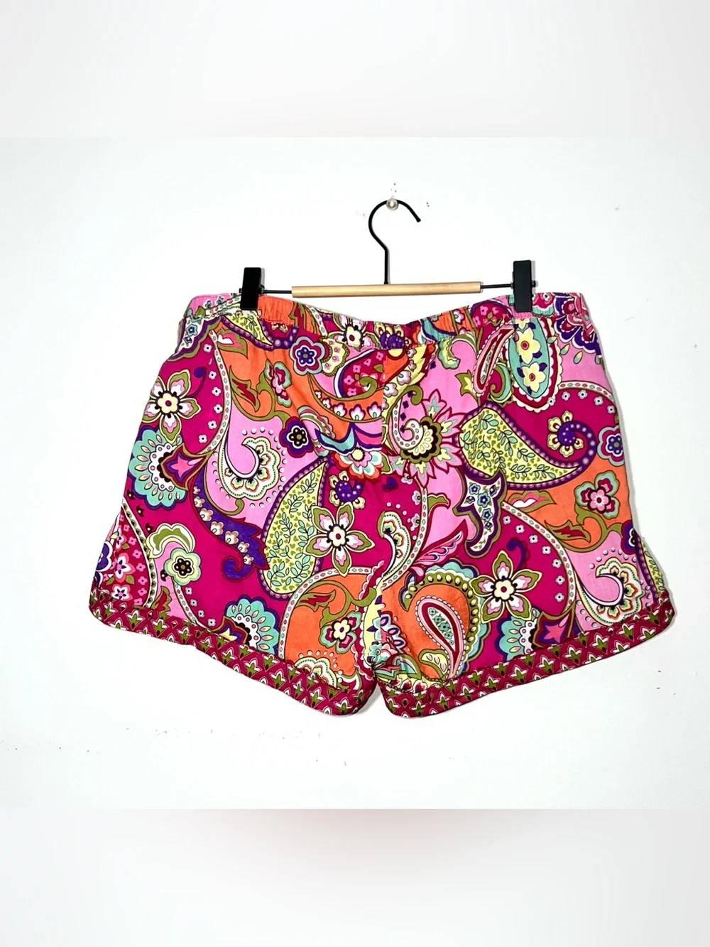 Vera Bradley Paisley Floral Pink Pajama Lounge Shorts XL